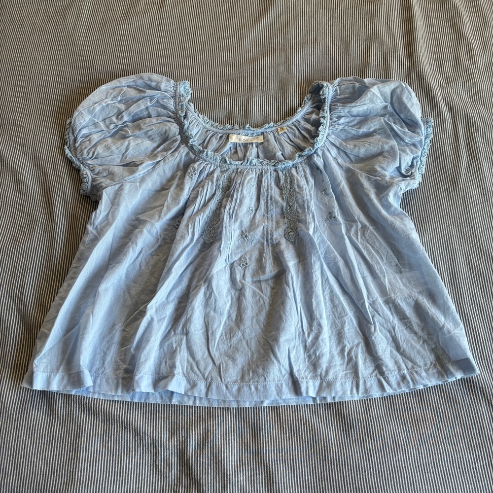 DOÊN Frederica Top in Icy Blue